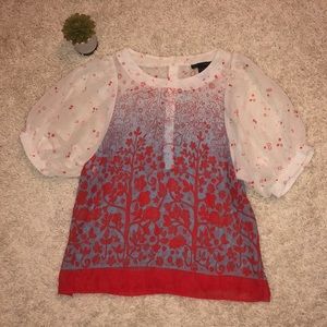 Women’s Floral Sheer Blouse